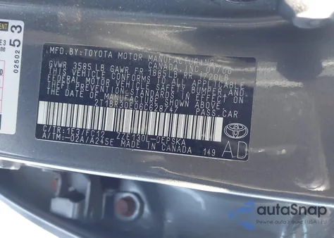 2006 Toyota Corolla S from USA, damaged, VIN 2T1BR30E06C628747